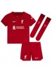 Liverpool Virgil van Dijk #4 Babytruitje Thuis tenue Kind 2022-23 Korte Mouw (+ Korte broeken)